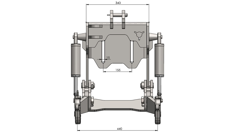 TIRANȚI FRONTALI UNIVERSALI CAT. 1 - PROFI AUTOMATIC PENTRU TRACTOR 800 KG