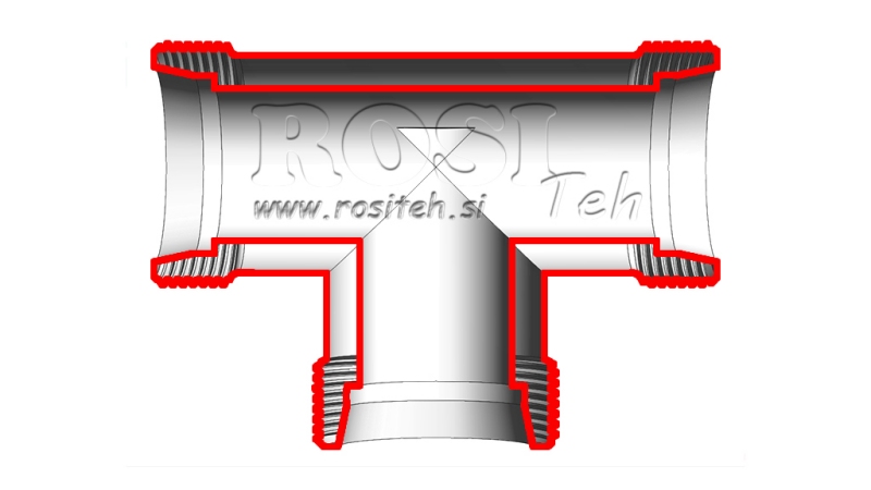 T-PIEZA HIDRAULICĂ L-15 CU NUT
