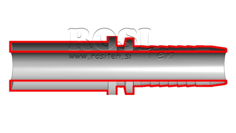 TUBO DI TRANSIZIONE PER COLLEGAMENTO IDRAULICO RETTO DN10-d.15