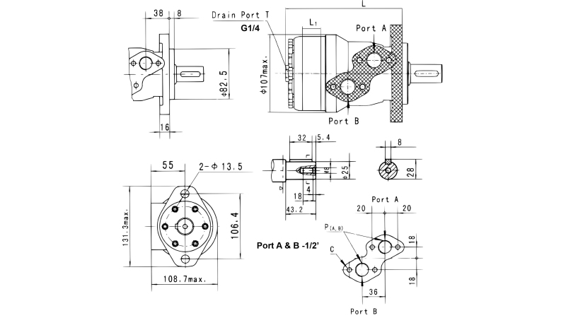 MOTOR HIDRAULIC MR 25 ECO (ALSG2-L-25)