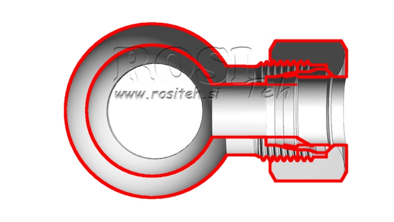 FURTUN METALIC BANJO 3/8 CU NUT