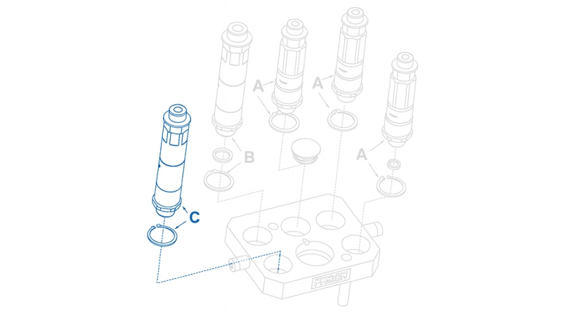 CUPLĂ RAPIDĂ BĂRBAT PENTRU MULTI-FASTER 9/16 3PLK 3PLV C PARTE MOBILĂ