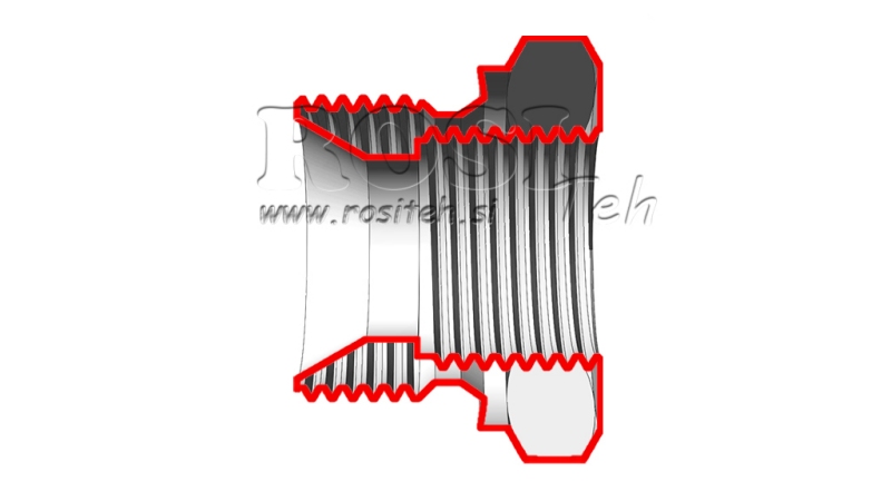 ADAPTATOR HIDRAULIC MASCUL-FEMEIE 3/8-1/4
