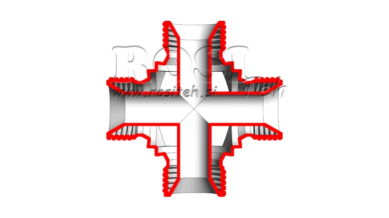 CROSS T HIDRAULIC MALE BSP 3/8