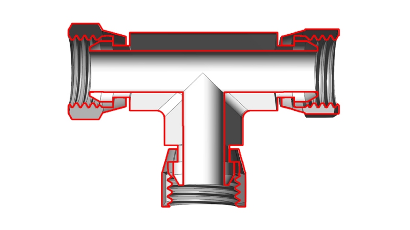 HIDRAVLIČNI T KOM VRTLJIVA MATICA BSP 1