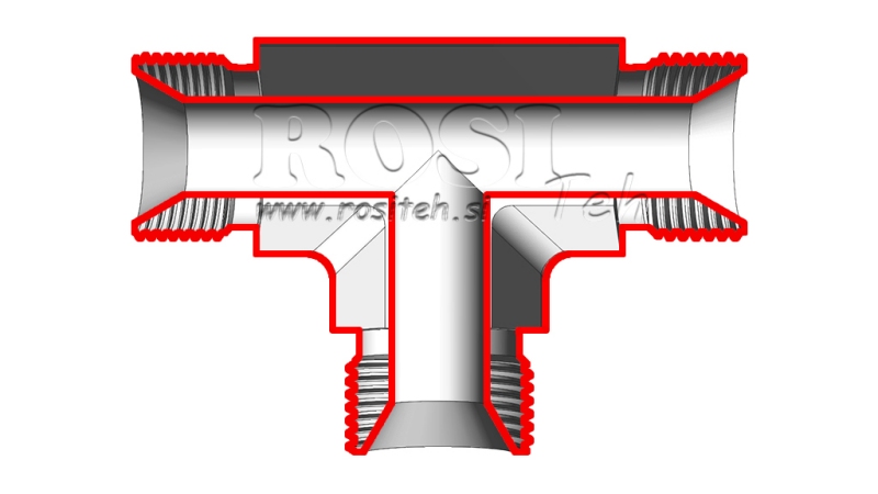 PIESE HIDRAULICĂ T BSP BĂRBAT-BĂRBAT 1/4