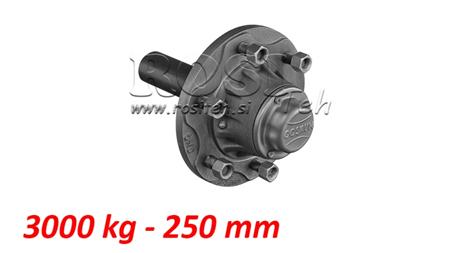 HALVAKSEL 3000 KG L.250 MM