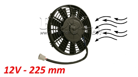 VENTILATOR AXIAL 225MM PENTRU ÎMPINGERE 12V