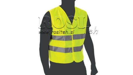 REFLEKSJONSVEST HØY SYNLIGHET ORANSJE/GUL