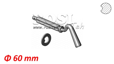 CUVETĂ CU UN GROOVE PENTRU BOLȚUL BASCULATOR Φ 60