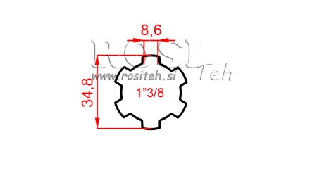 KARDANADAPTERI HOLKKI 1-3/8 (150 mm)