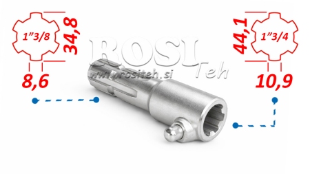 P.T.O. АДАПТЕР С ПИН от 1”3/4 до 1”3/8