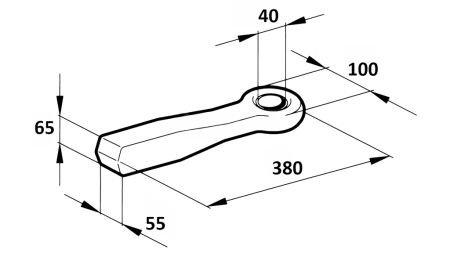 CULOARE FIXĂ FI40 55x65 L380 - 10.000/1.500KG