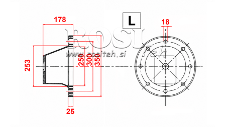 HYDRAULISK FLANGE - KLOCKA LS350-L3511 (EM11-22KW/GR2)