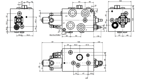VALVOLA IDRAULICA PER INNESTATORE DI UN CUBO GRANDE - AUTOSPEED 150 lit