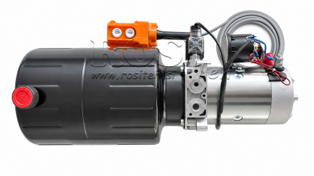 MINI UNITATE DE PUTERE HIDRAULICĂ 12V DC - 1.6kW = 2.1cc - 8 litri - unitate monofazată (metal)