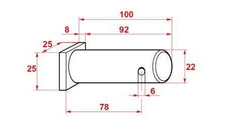 BOLT CU CAP SI GAURA 22X90