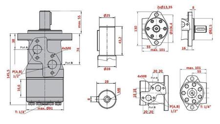 MOTOR HIDRAULIC MP 125