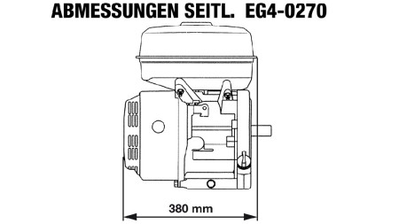 motor pe benzină EG4-270cc-6.56kW-8.92CP-3,600 RPM-H-KW25x88.2-începere manuală