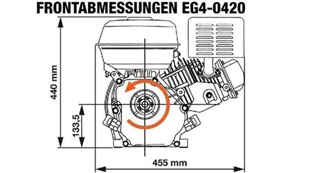 motor pe benzină EG4-420cc-9.6kW-13.1HP-3,600 RPM-E-KW25x88.5-începere electrică