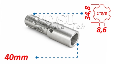 ADAPTADOR P.T.O. 1”3/8 - HOLE dia40mm