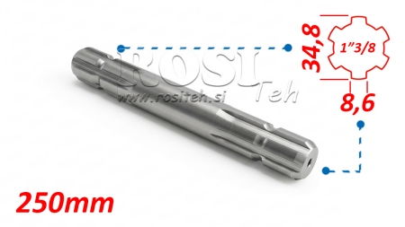 ADAPTER P.T.O. 13/8 Z OBU STRON L=250