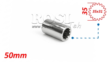 ENGRENAGE PTO 35×31– 18 DENTS, Ø48 MM, LONGUEUR 50 MM