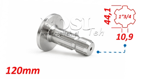 P.T.O. АДАПТЕР С ФЛАНЕЦ 1 3/4 L120