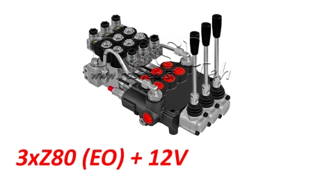 VANNE HYDRAULIQUE 3xZ80 - EO+12V