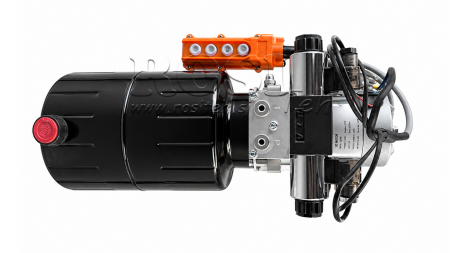 MINI HYDRAULINEN POWER-PACK 12V DC - 1.6kW = 2.1cc - 8 lit - 2x kaksisuuntainen yksikkö (metalli)