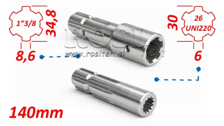 P.T.O. АДАПТЕР 1''3/8 -26 uni 220