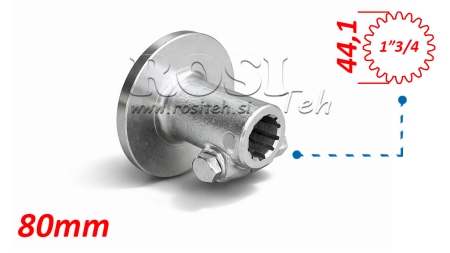 KARDANO ADAPTERIS SU FLANŠU IR KAIŠČIU 1-3/4 (80 mm) (20 DANTŲ)