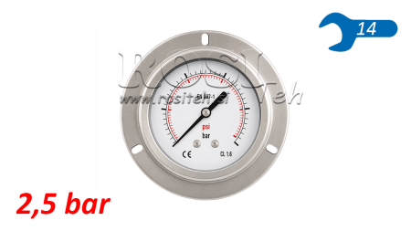 MANOMETRU DN63 SPATE 0 - 2.5 BAR - 1/4