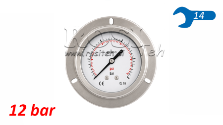 MANOMETRU DN63 SPATE 0 - 12 BAR - 1/4