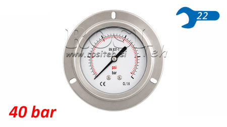 MANOMETRU DN100 SPATE 0 - 40 BAR - 1/2