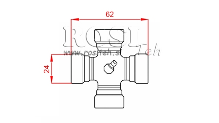 CROISILLON F-24,00X62,00 POUR ARBRE À CARDAN ECO 790mm 35-60HP STANDARD