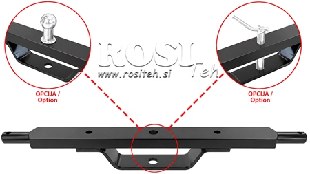 BARĂ DE REMORCARE CU SUPORT PENTRU TRACTOR CAT. 2 (L-750MM)