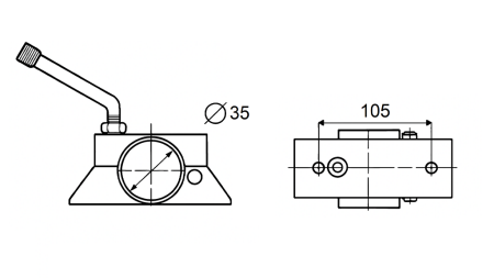CLEMĂ PICIOR DE SUPORT 75KG REMORCĂ AUTO