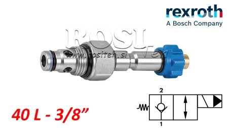 CONTROLER ELECTROMAGNETIC ÎNCHIS HIDRAULIC PENTRU VALVĂ ÎN DOUĂ DIRECȚII REXROTH 3/8 40-LIT