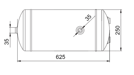 REZERVOR FRÂNĂ PNEUMATICĂ 30 LIT 625X250 ECO