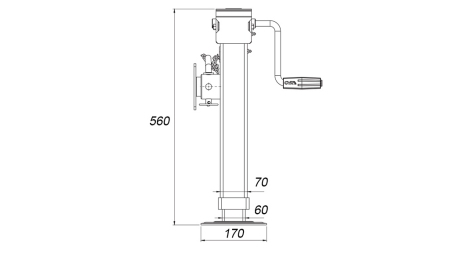 SOUTIEN DE FILET AVEC FLANGE 300mm - 3,000kg
