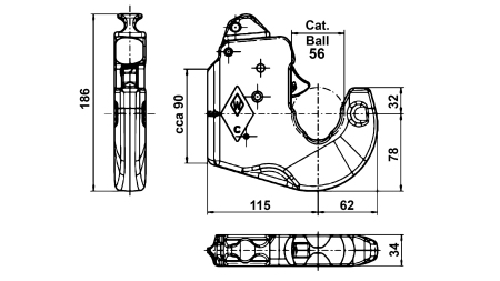 CUPLĂ RAPIDĂ PENTRU TIRANT TRACTOR - KAT.2 WALTERSCHEID