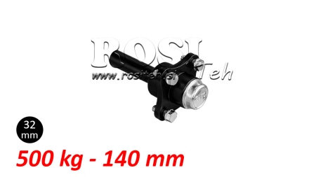 SEMIAXĂ FĂRĂ FRÂNE - 500 kg (4 ȘURUBURI) - 140 mm