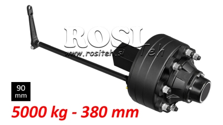 POLOOS S BRZDAMI - 5000 kg (8 SKRUTIEK) - 380 mm