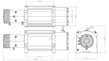 24 V TROLIU ELECTRIC RS-20000 - 9100 KG - CABLU DE OȚEL - ECO