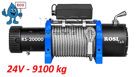 24 V TROLIU ELECTRIC RS-20000 - 9100 KG - CABLU DE OȚEL - ECO