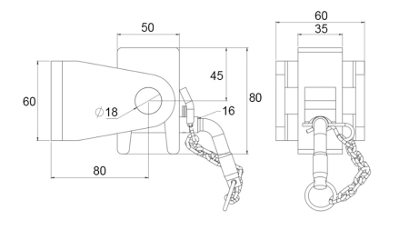 SUPORT BASCULĂ 50x60 - TIP FURCĂ - ECO