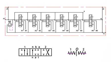 DISTRIBUITOR HIDRAULIC MANUAL – 6 SECȚIUNI 6xR40 ECO