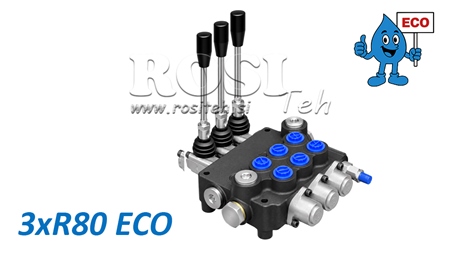 DISTRIBUITOR HIDRAULIC MANUAL – 3 SECȚIUNI 3xR80 ECO