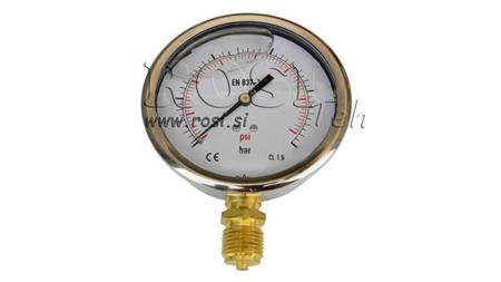 MANOMETER DN100 VERTICAL 0 - 100 BAR - 1/2